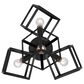 Golden Lighting Cassio 4-Light Semi-Flush in Matte Black, , large