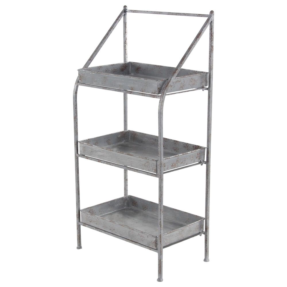 Maple and Jade 39" x 18" Patio Shelf in Grey, , large