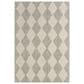 Nourison Positano Geometric Light Grey 4" x 6" Indoor/Outdoor Area Rug, , large