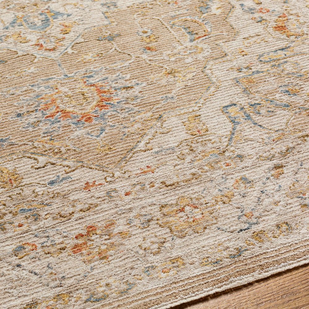 Surya Reina Tan, Light Gray, Medium Gray, Cream, Light Brown, Denim, Rust and Mustard 10&#39; x 13&#39;11&quot; Area Rug, , large
