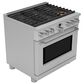 Cafe 6.2 Cu. Ft. Freestanding Natural Gas Range in Stainless Steel and Brushed Stainless, , large