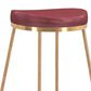 Zuo Modern Bree Counter Stool in Burgundy and Gold (Set of 2), , large