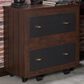 Furniture of America Phillips 2-Drawer File Cabinet in Vintage Walnut, , large