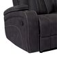 Furniture of America Snell Power Reclining Sofa with Power Headrest in Dark Gray, , large