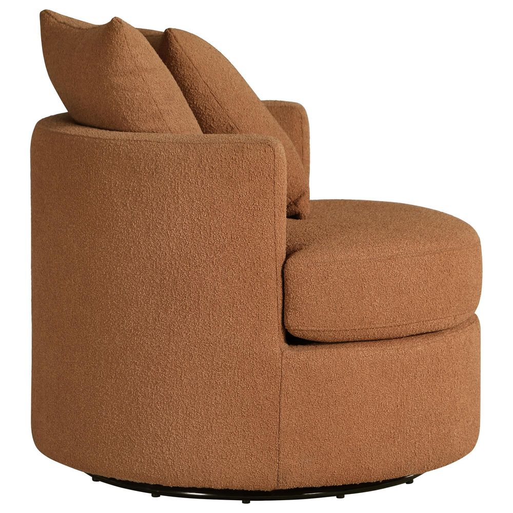 Coaster Debbie Swivel Accent Chair in Burnt Orange, , large