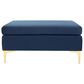 Safavieh Giovanna Square Ottoman in Navy/Brass, , large