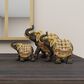 Maple and Jade Eclectic Elephant Sculpture in Gold (Set of 3), , large