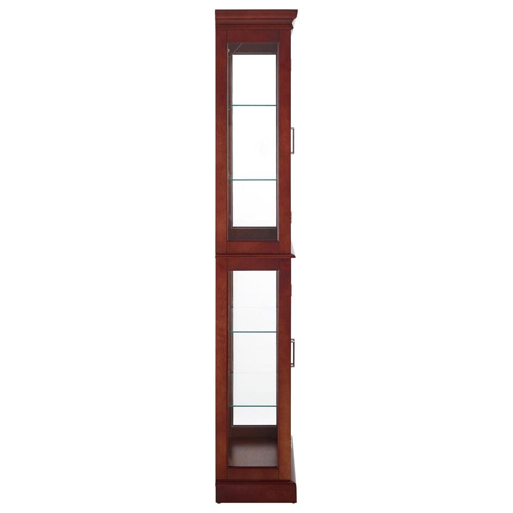 GigaCloud Curio Cabinet with Light in Cherry, , large