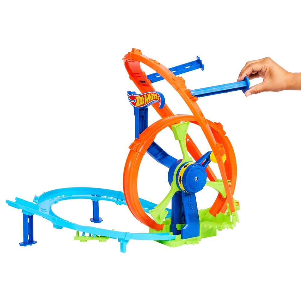 Hot Wheels Rapid Launch and Loop Playset with 1:64 Scale Die-Cast Toy Car in Multicolor, , large