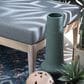 Linon Home Decor Summerlyn Patio Ottoman with Natural Frame in Grey, , large