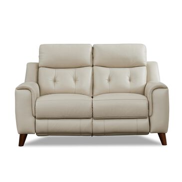 Back Nine Leather Paramount Power Reclining Loveseat with Power Headrest in Vanilla, , large