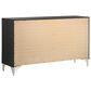 Coaster Lucia 6-Drawer Dresser and Mirror in Black and Chrome, , large