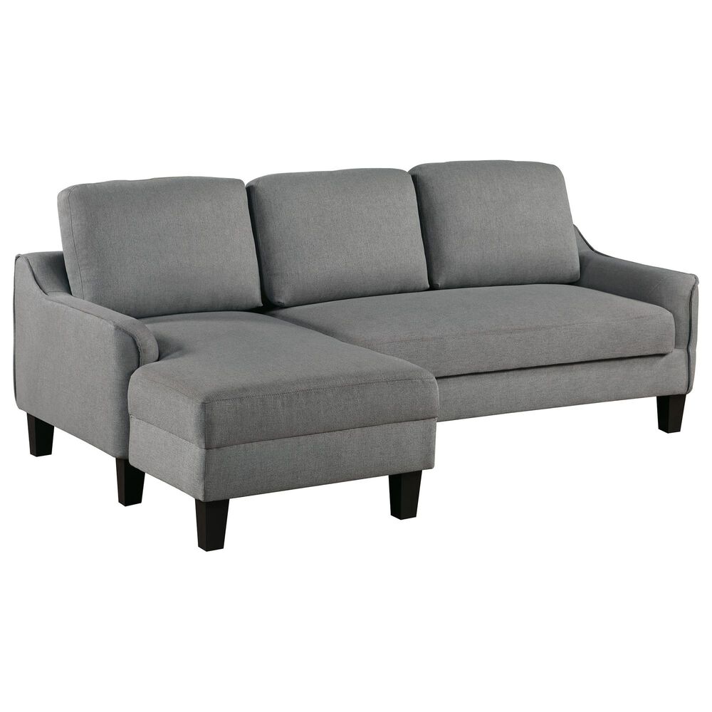 OSP Home Lester 1-Piece Stationary Sleeper Sofa Chaise in Grey, , large