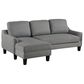 OSP Home Lester 1-Piece Stationary Sleeper Sofa Chaise in Grey, , large