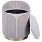 Rta Products Plush Storage Ottoman in Taupe, , large