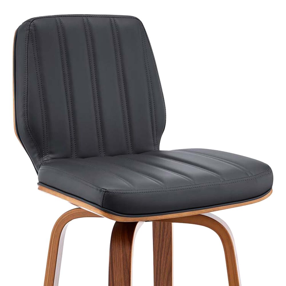 Blue River Renee 31&quot; Swivel Barstool with Gray Cushion in Walnut, , large