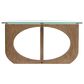 Nicolette Home Lainey Console Sofa Table in Almond and Clear, , large