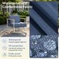 Sunwell Garden Patio Swivel Glider Chair with White Frame in Blue (Set of 2), , large