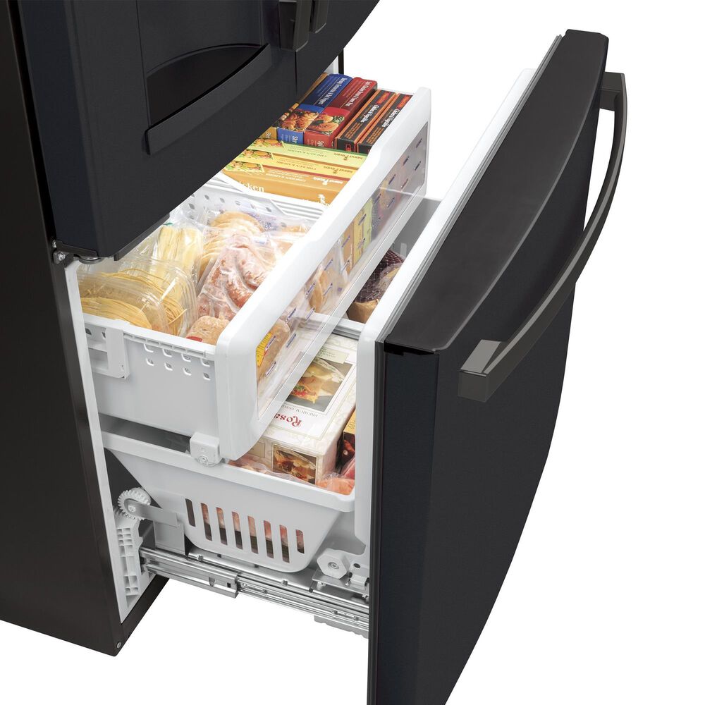GE Appliances 22.1 Cu. Ft. Counter-Depth French-Door Refrigerator in Black Slate, , large