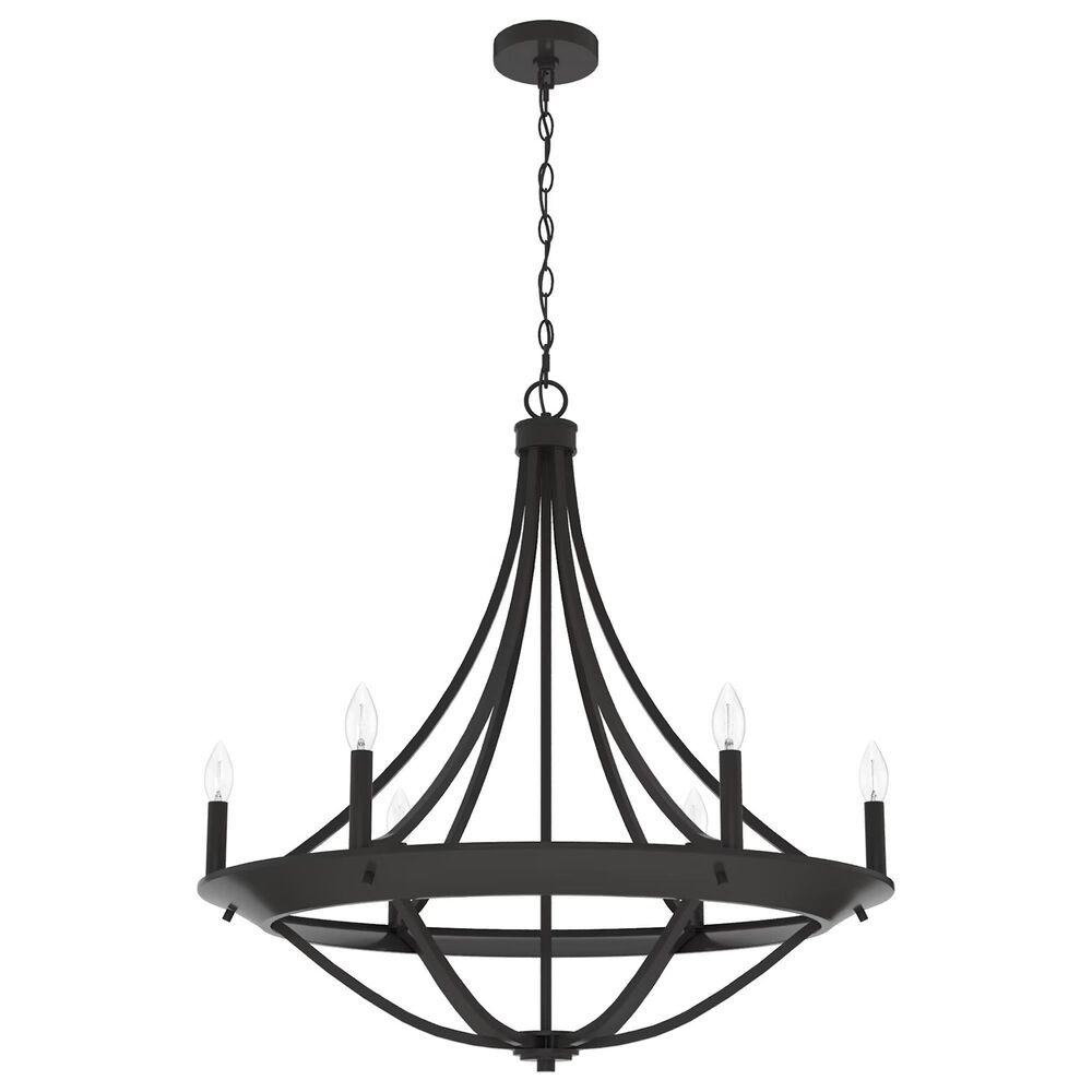 Hunter Perch Point 6-Light Chandelier in Noble Bronze, , large