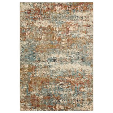 Karastan Marash 5" x 7"6" Beige, Rust Red and Blue Area Rug, , large