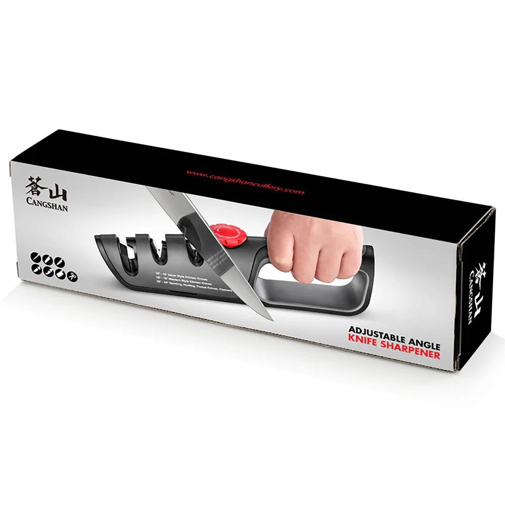 Cangshan 3-Stage Adjustable Knife and Scissor Sharpener in Black, , large