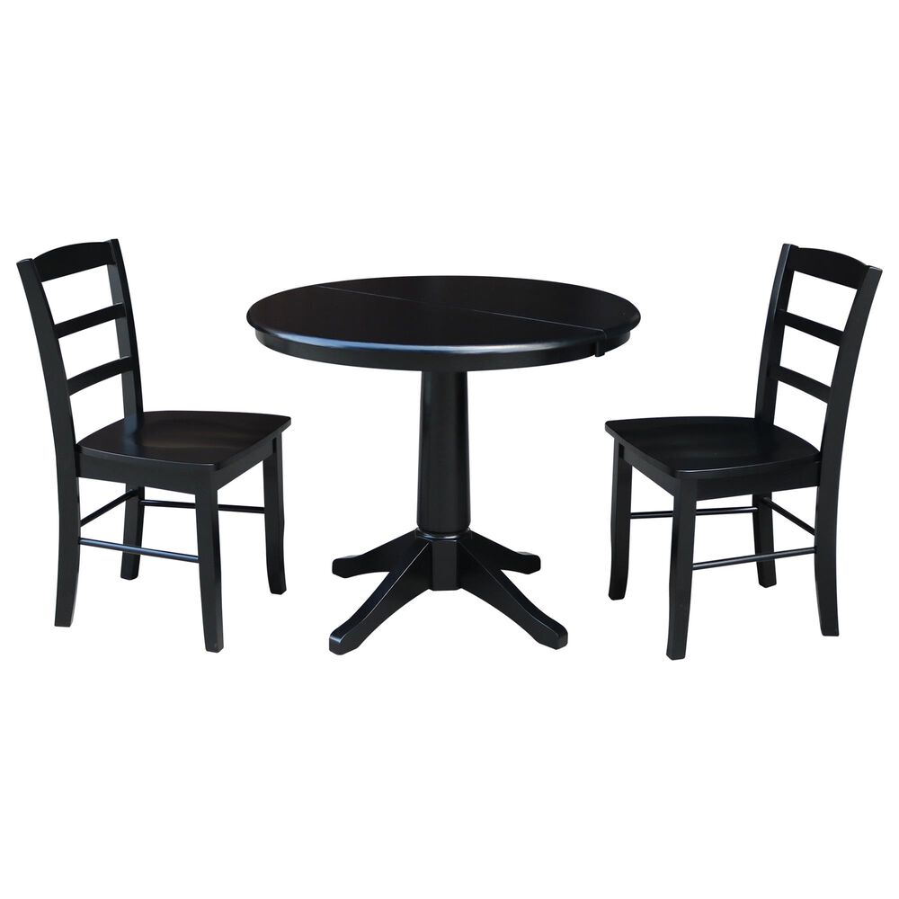 International Concepts Madrid 3-Piece Dining Set in Black, , large