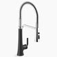 Kohler Tone Semi-Professional Pull-Down Kitchen Sink Faucet in Polished Chrome and Matte Black, , large