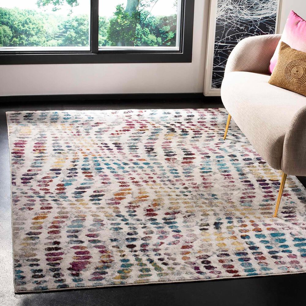 Safavieh Aria 3&#39; x 5&#39; Cream and Wine Area Rug, , large
