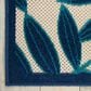 Nourison Aloha Floral 7"10" x 10"6" Navy Indoor/Outdoor Area Rug, , large