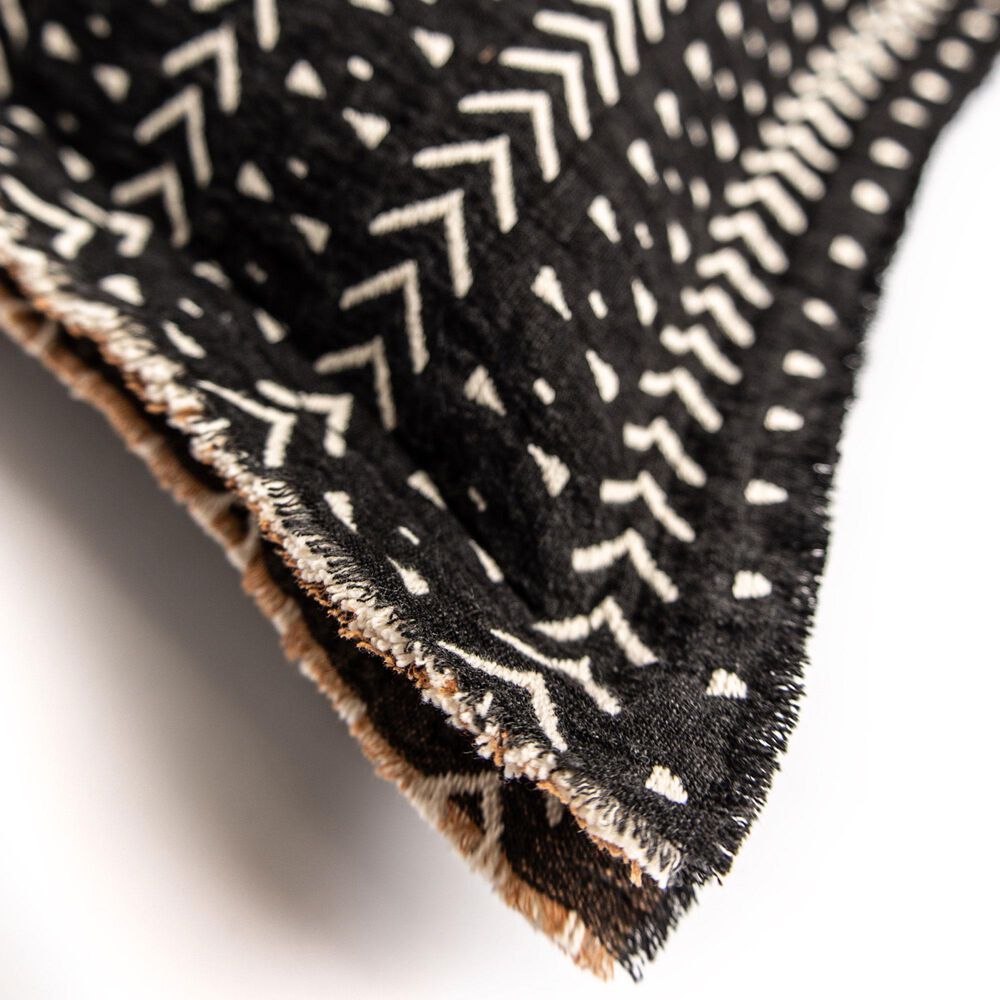 Amity Home Getz 42&quot; x 14&quot; Long Bolster Pillow in Black and Weathered Bronze, , large