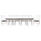 Golden Wave Furniture Mountain Retreat 7-Piece Rectangular Dining Set in Dark Mocha and Antique White, , large