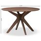 Baxton Studio Monte 47" Dining Table in Walnut Wood - Table Only, , large