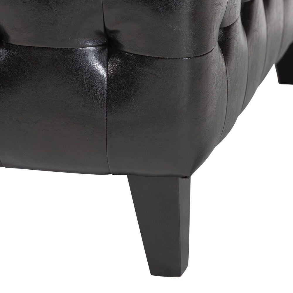 Baxton Studio Pemberly Ottoman in Dark Brown, , large