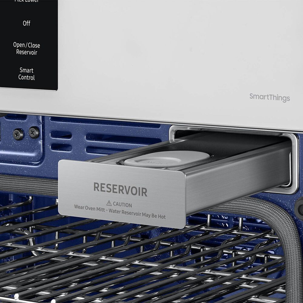 Samsung Bespoke 2-Piece Kitchen Package with White Bespoke 30" Single Wall Oven and Stainless Steel 30" Electric Cooktop, , large