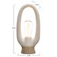 Teak Interiors Stoneware LED Table Lamp in Bisque, , large