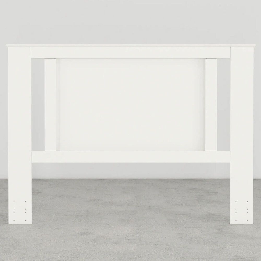 Lemoore Essential Full/Queen Panel Headboard with Side Style in Rockport White, , large