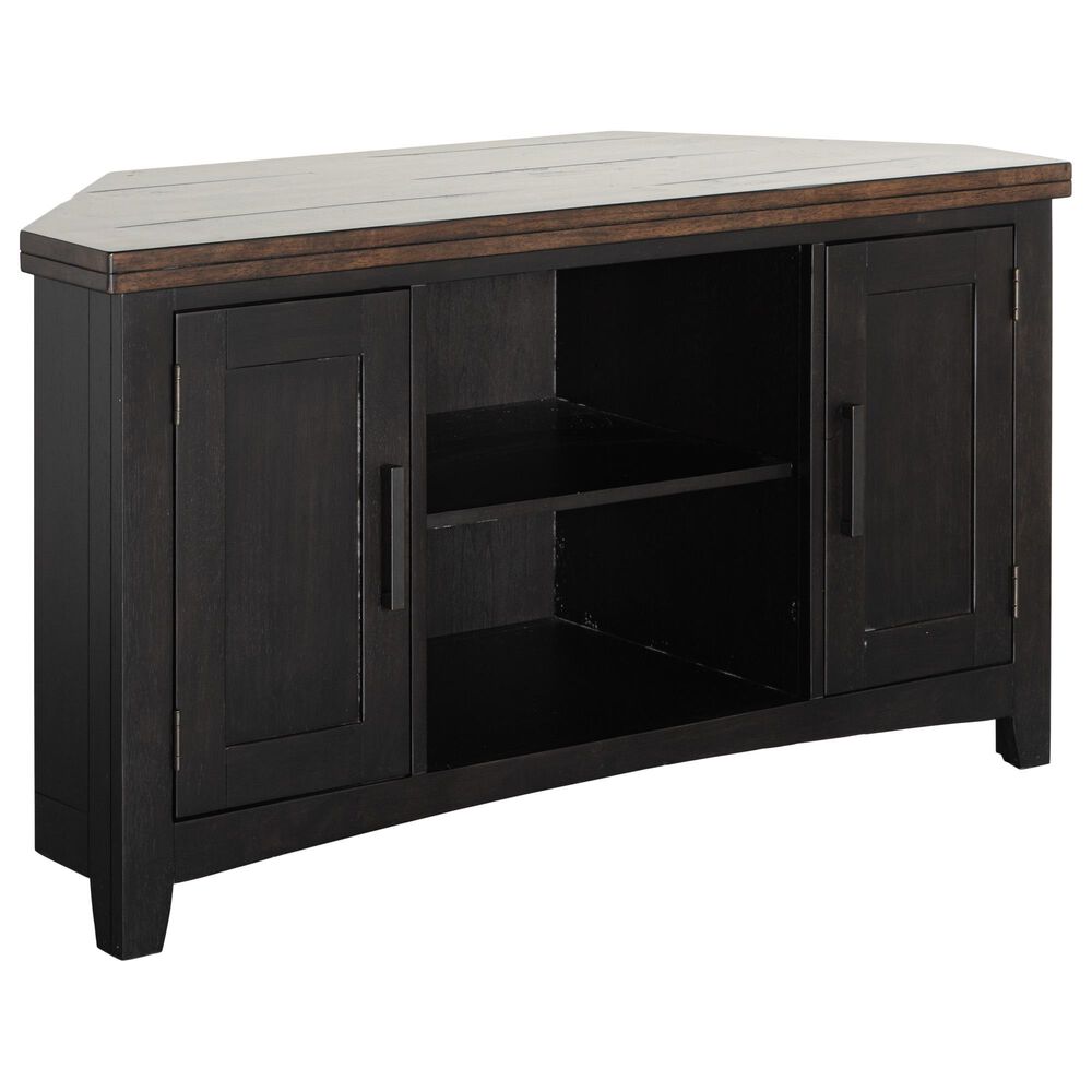 Radius Ashford 50&quot; Corner Entertainment Center in Black and Brown, , large
