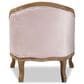 Baxton Studio Genevieve Arm Chair in Light Pink, , large