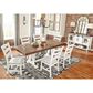 Ashley Valebeck Rectangular Dining Room Table in Vintage White and Brown, , large
