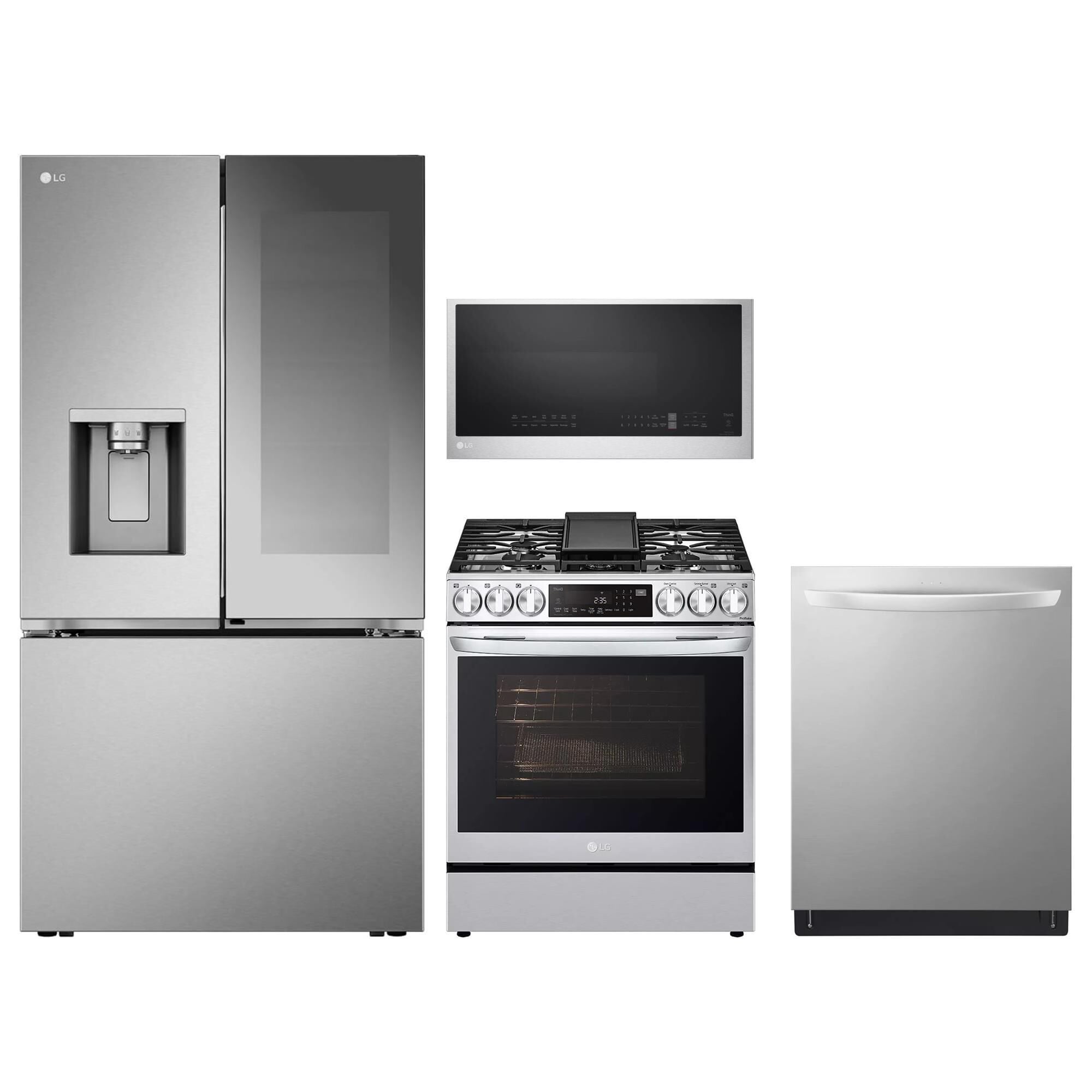 Lg 4 piece store kitchen appliances package