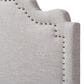 Baxton Studio Nadeen Twin Upholstered Panel Headboard in Greyish Beige, , large