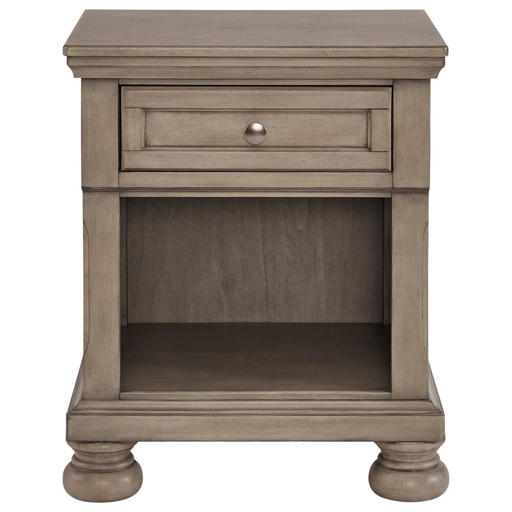 Signature Design by Ashley Lettner 1 Drawer Night Stand in Light Gray, , large