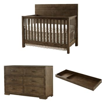 Eastern Shore Dovetail 3 Piece Nursery Set in Graphite, , large