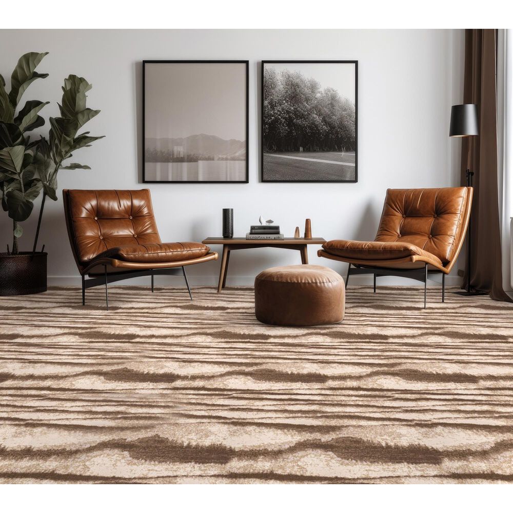 Stanton Illusionist Vanishing Point Carpet in Earth, , large