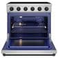 Thor Kitchen Gordon Ramsay 6 Cu. Ft. Professional Freestanding Electric Range with Black Handle Kit in Stainless Steel, , large