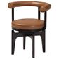 Baxton Studio Delacruz Swivel Arm Chair in Black, , large