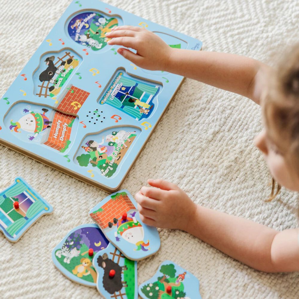 Melissa & Doug 6Piece Sing Along Nursery Rhymes Sound Puzzle NFM