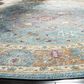 Safavieh Aria ARA100B 6"6" Round Blue and Creme Area Rug, , large