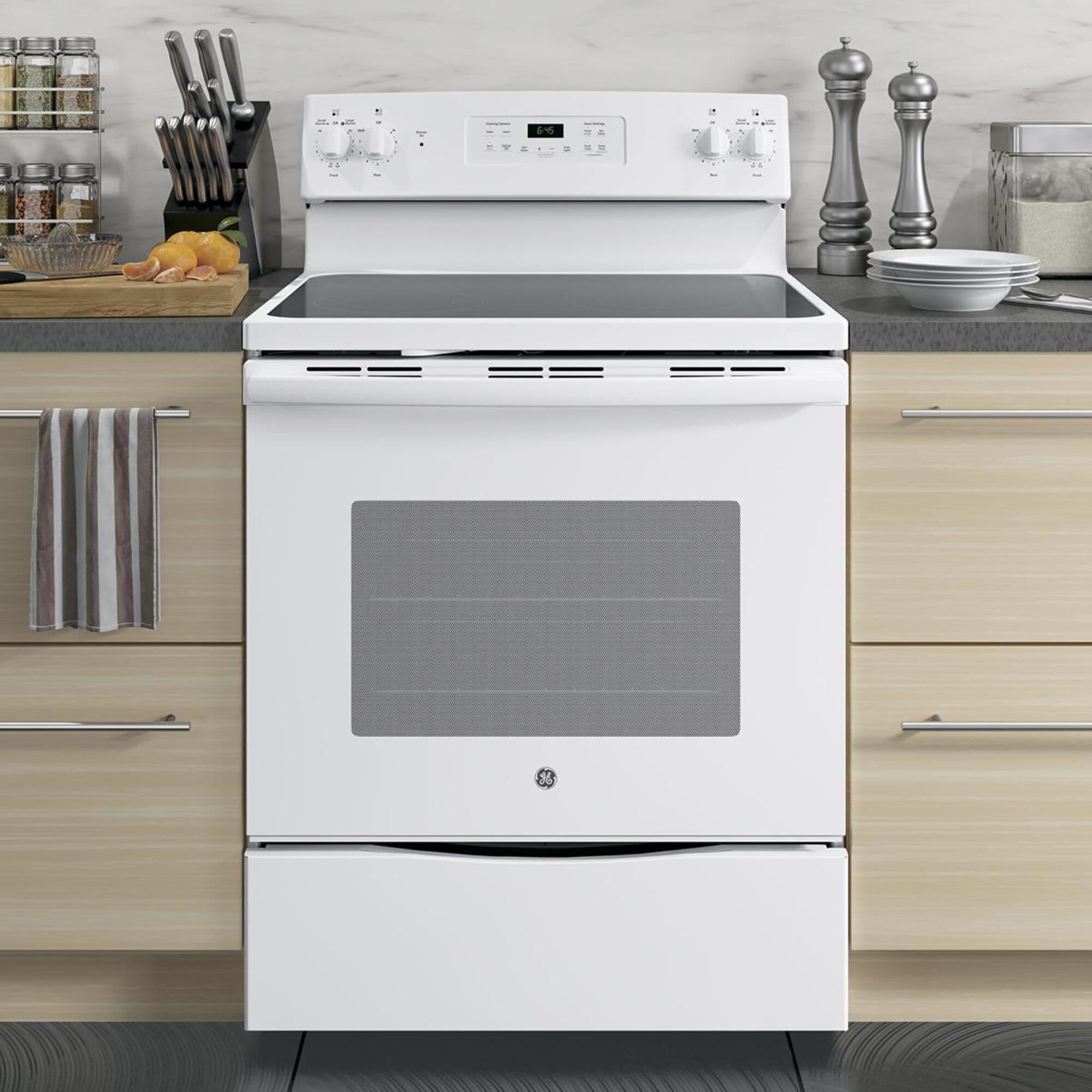 White ge electric clearance stove